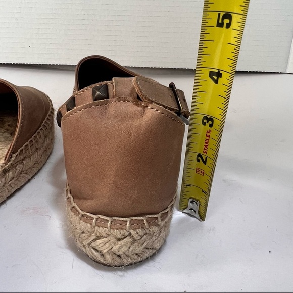 Garnet Hill Womens Espadrille Margo Studded Straps Wrap Sandals Sz 37Tan Leather - Picture 16 of 16